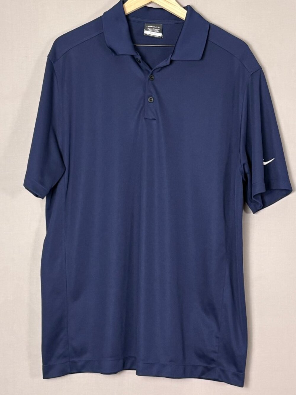 Nike Golf Dri-FIT Polo Shirt Navy Short Sleeve Men’s XL Athletic Performance